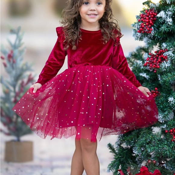 Girls twinkle starry night holiday dress - Picture 5 of 5